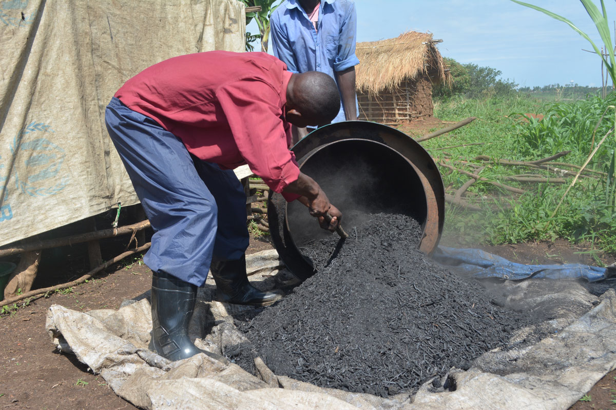 AAH Uganda briquette making